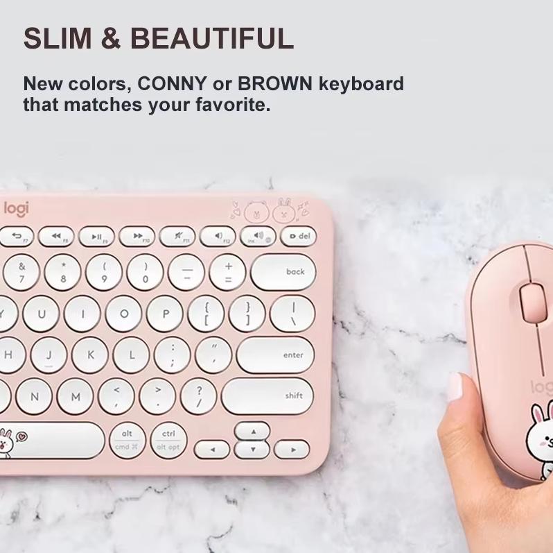 Logitech K380 Bluetooth Keyboard Laptop Phone iPad Tablet MAC Thin Film Keyboard Ultra Thin Portable Office Keyboard