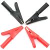 2Pairs Full Insulation Car Battery Test Lead, 30A Protecting Alligator Clips Crocodile Clamps (Black+Red)