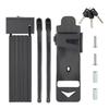 Bicycles Scooter Motorcycle Folding Lock Fold Chain Heavy Duty Metal Foldable Lock with Key and Frame Mount Enduring