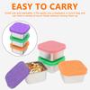 3/4/8Pcs Mini Snack Containers with Lids Stainless Steel Small Food Storage Container Portable Lunch Box Dipping Sauce Container
