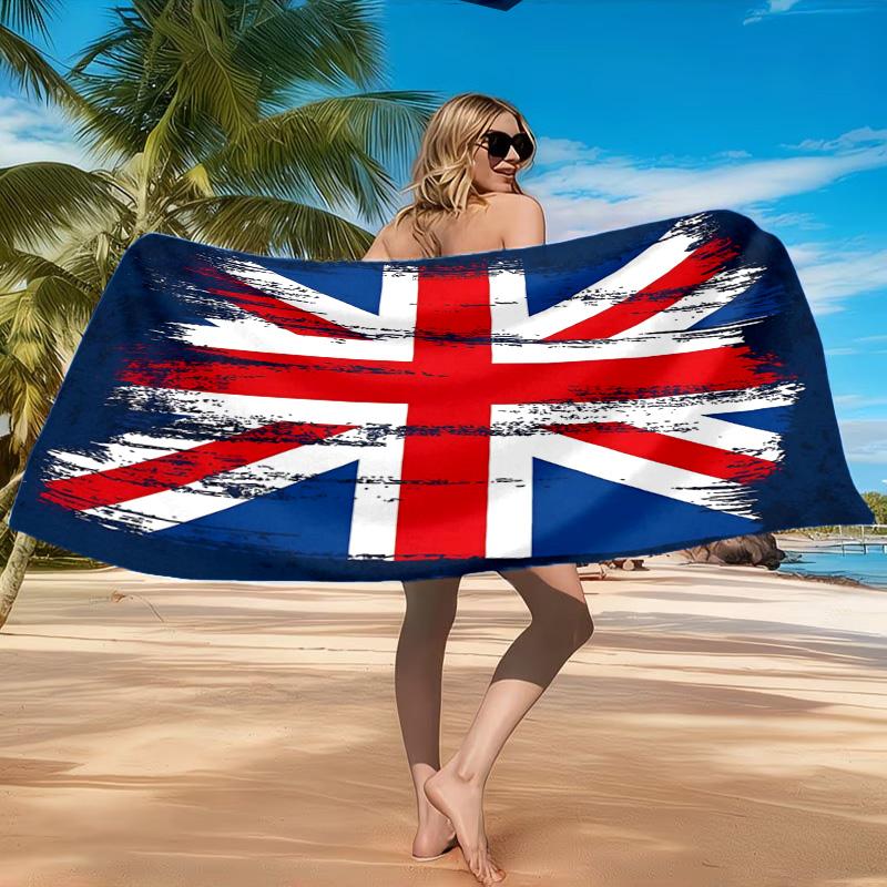 British Flag Artwork Beach Towel, Quick-drying, Easy To Care For, Suitable for Both Fitness and Beach Vacations,Sports Essential