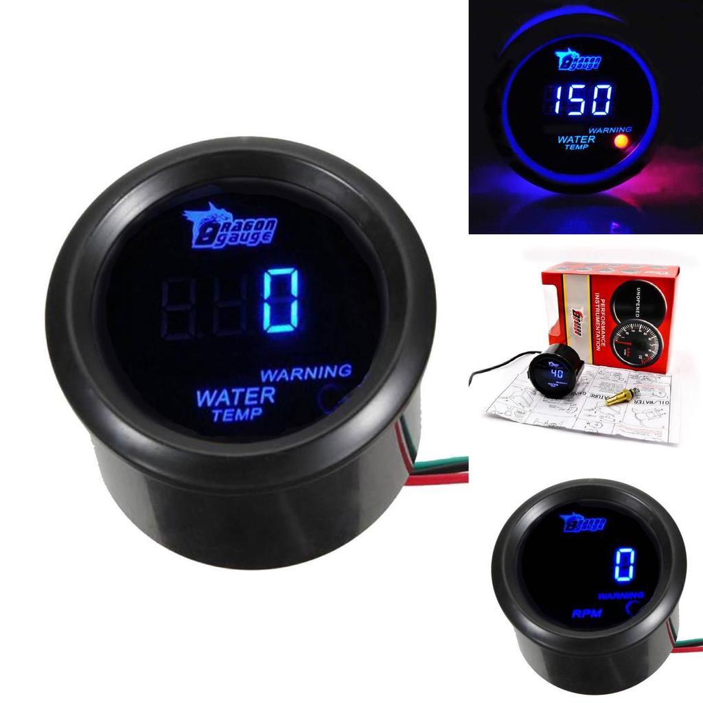 Universal 12v Car Gauge Kit With Water Oil Temp Speed Voltage For Racing Enthusiasts