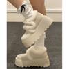 Thick-soled outer wear Birkenstocks increase in height in winter, keep warm and look good, cotton shoes for women in the snow