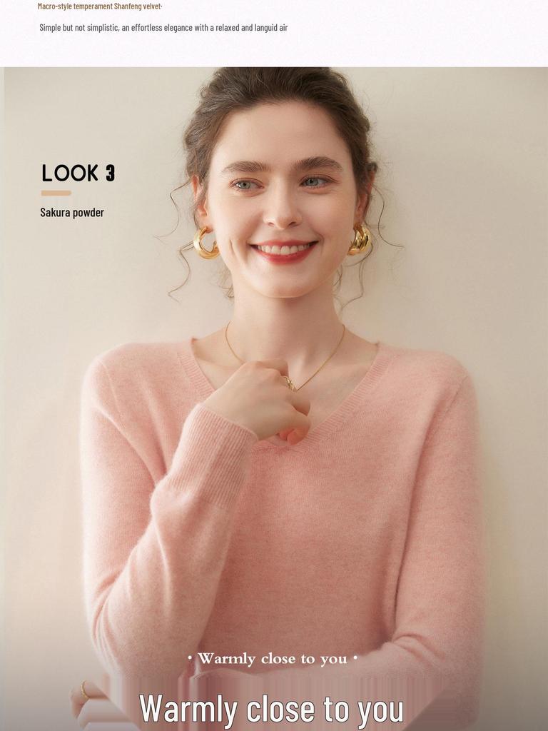 Women's Soft Cashmere Sweater: Loose, Versatile Knit for Autumn & Winter