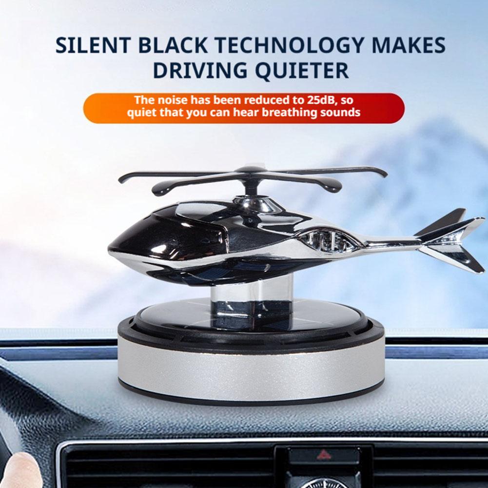Helicopter Shaped Car Fragrance Diffuser Solar Rotating Feature Delicate Touch for Trendy Vehicle Interiors