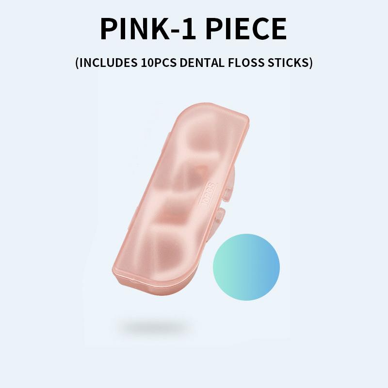 1PC - Fashionable and Convenient Dental Floss Stick Carrying Case - Comes with 10PCS Dental Floss