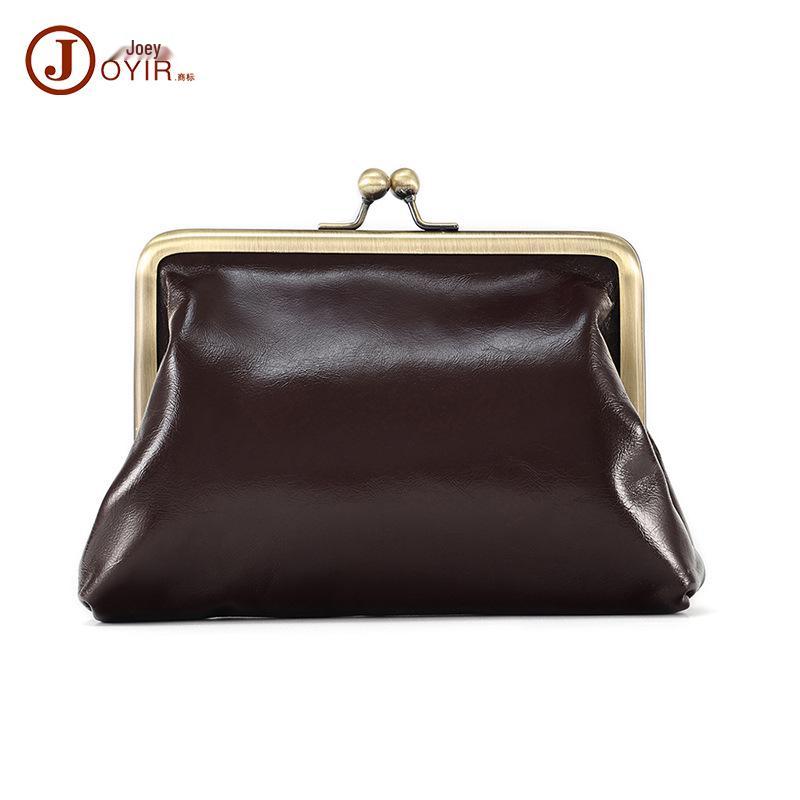 Клатч для макияжа из натуральной кожи с застежкой - Модная сумка для хранения высокого класса для женщин