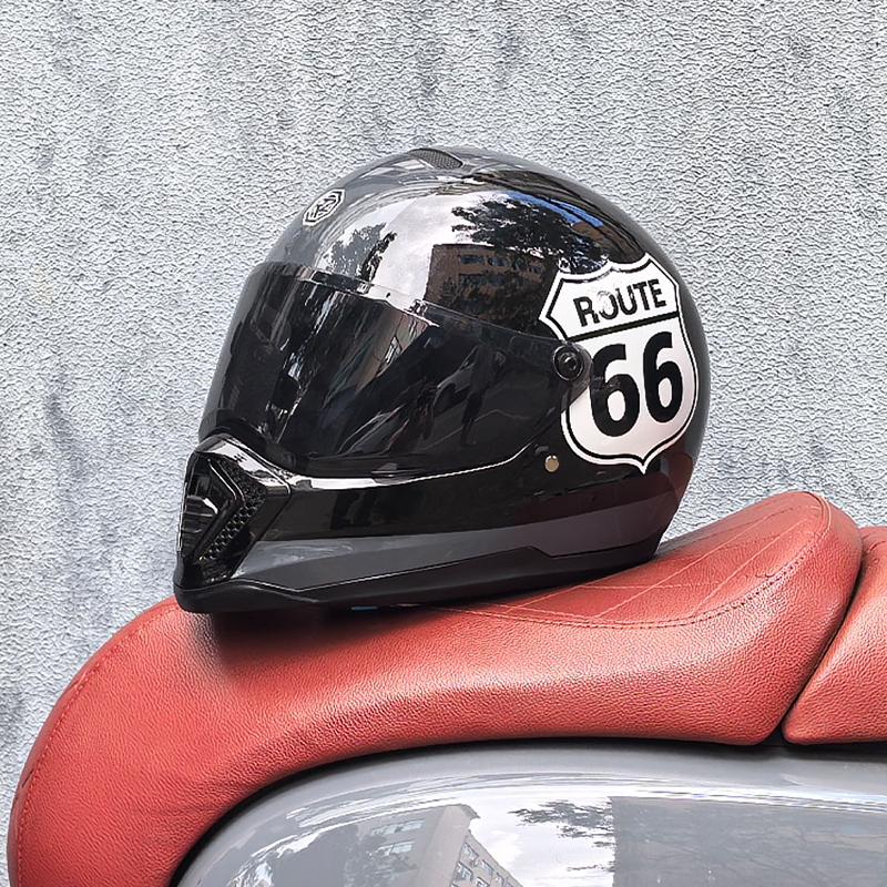 ORZ retro motorcycle helmet, American cruise full helmet, motorcycle with free brim