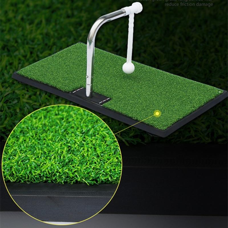 Durable Golf Swing Practice Trainer Adjustable Golf Hitting Aid Simulators Golf Swing Training Mat Golfing Accessory