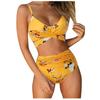Sexy Women Bikini Print Bandage Two-piece Swimwear Swimsuit Beachwear Set