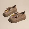 Popular Retro Tassel-wearing Beaded Loafers for Women's Autumn 2025 New Comfortable, Soft, Thick-soled Heightening Casual Shoes