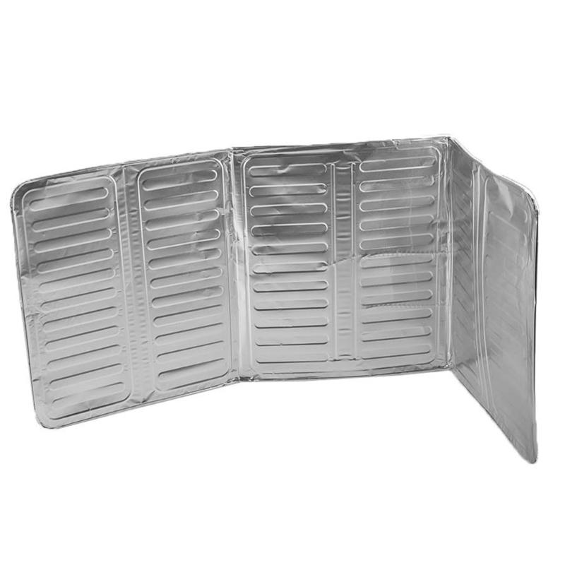MultiFunctional Splash Cover for Kitchen and Outdoor Use Heat Resistant Aluminum Foil Three Sided Structure Panel