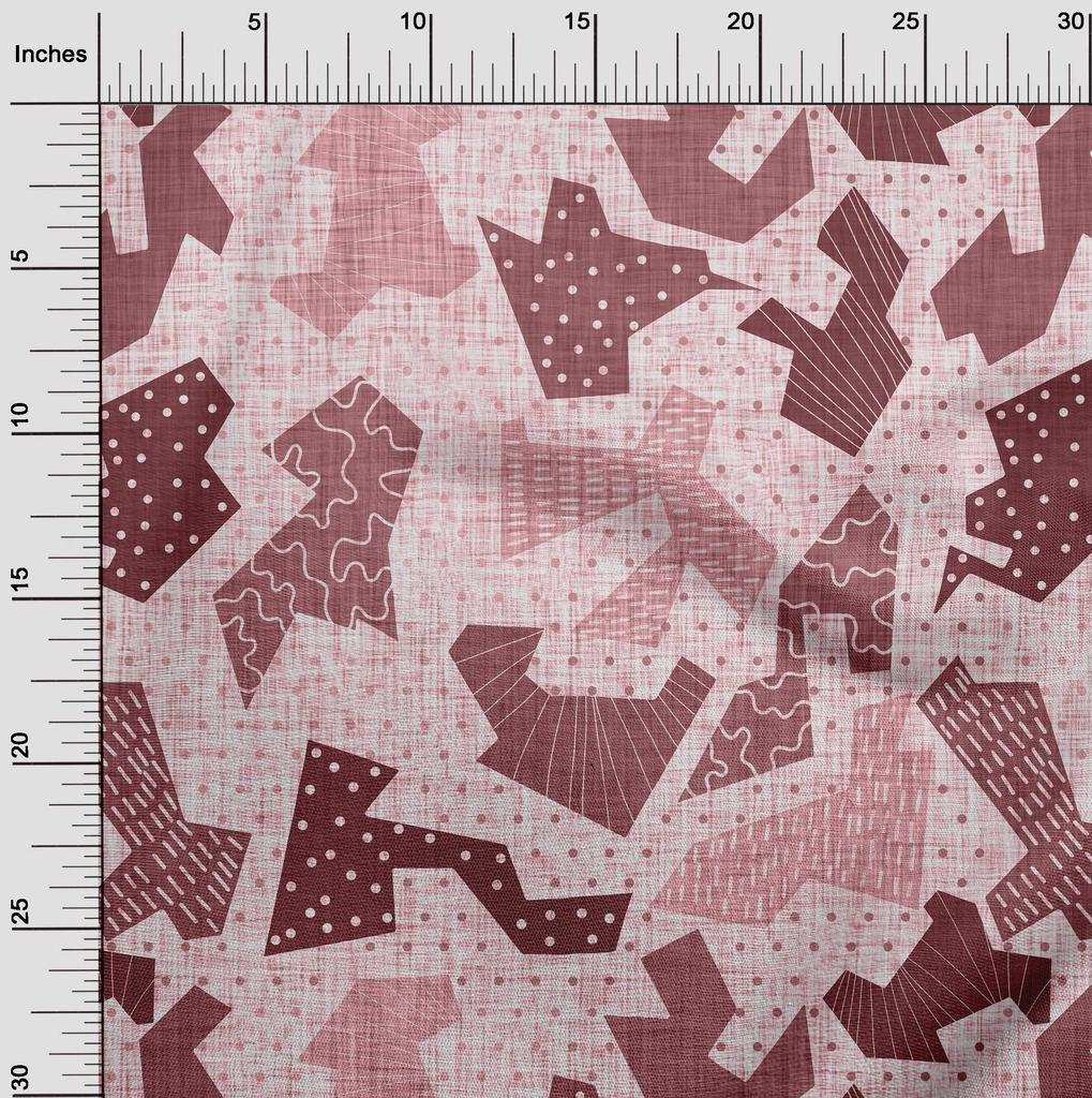 oneOone Bavlněný Flex Hnědý Látka Abstrakty Šicí Látka Na Metráž Potištěná DIY Oděvní Šicí Potřeby 40 Palců