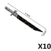 MOC Mattoncini Militari Figura Medievale Soldato Accessori Arma Spada Ascia Coltello Pugnale Martello Giocattolo Mini Mattoncino Regalo R027