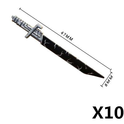 MOC Mattoncini Militari Figura Medievale Soldato Accessori Arma Spada Ascia Coltello Pugnale Martello Giocattolo Mini Mattoncino Regalo R027