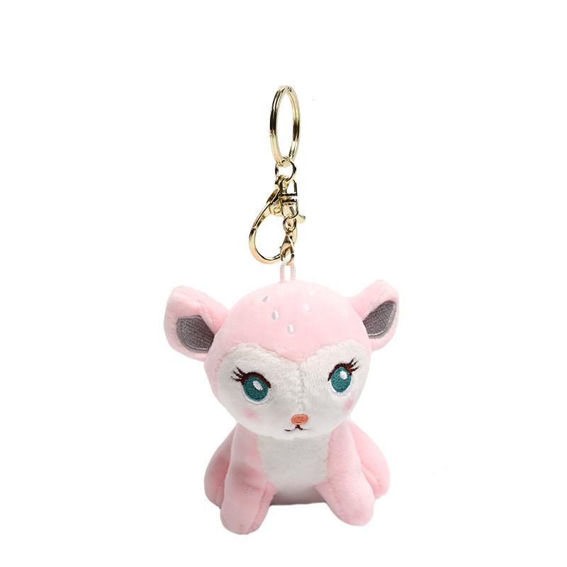 Small Dream Deer Plush Keychain With Cartoon Animal Design For Bag Decoration