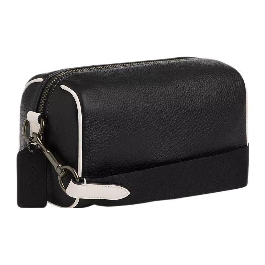Coach Axel Removable Shoulder Strap Pebble Leather Crossbody Bag Small Women crossbody bag Black CP172-QBL77