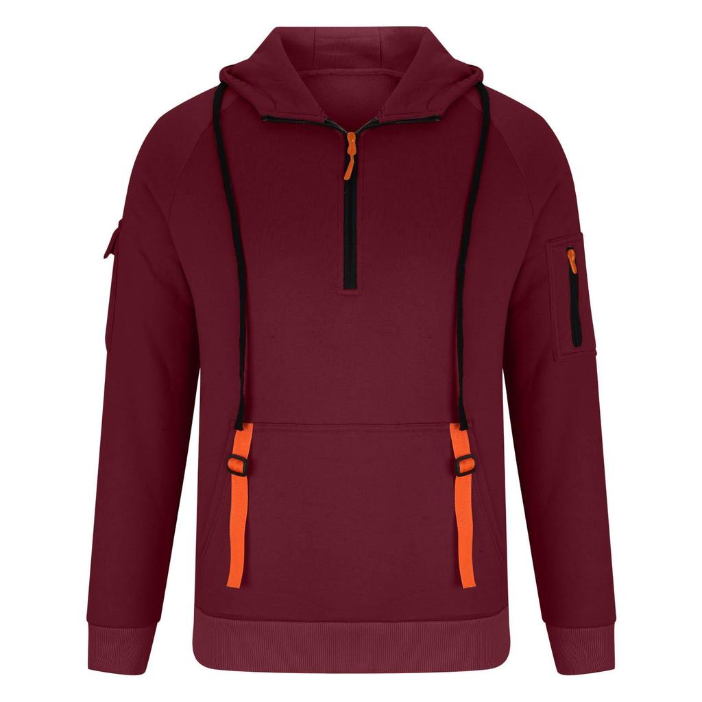 2025 Hot-Selling Men's Sporty Hoodie Set with Arm Pocket and Zipper