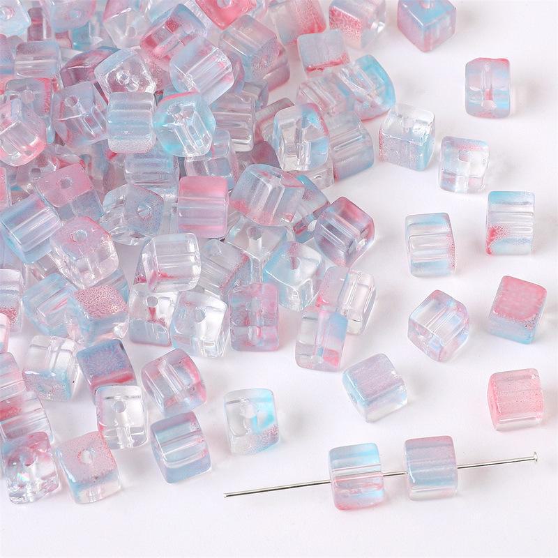 

Градиентные фантазийные хрустальные сахарные кубики-бусины для самостоятельного изготовления ювелирных изделий 30 pieces/pack синий/фиолетовый