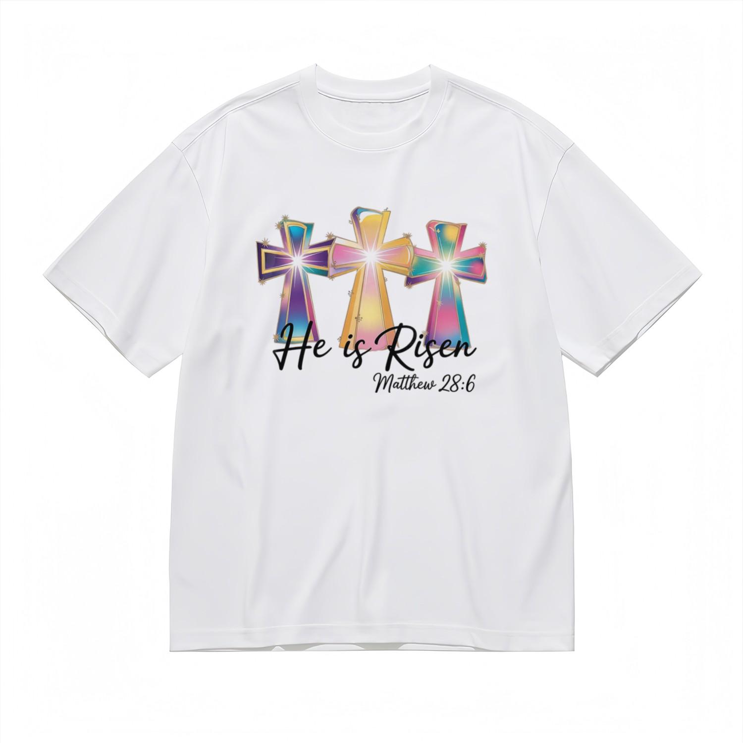 Men s Fashion Soft Breathable Classic T-Shirt Mens Womens Tees Top Religious Cross Graphic Tee 3XL