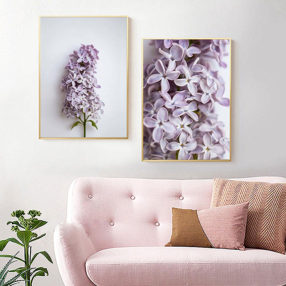 Lilac Flower Poster Botanical Canvas Painting Nordic Natural Print Modern Wall Art Pictures For Living Room Home Decor
