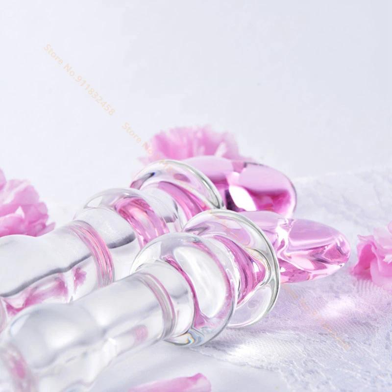 Crystal Glass Dildos Gay Sex Products Butt Plug Vaginal Anal Stimulation Beads Penis for Women Anal Plug Sex Toys