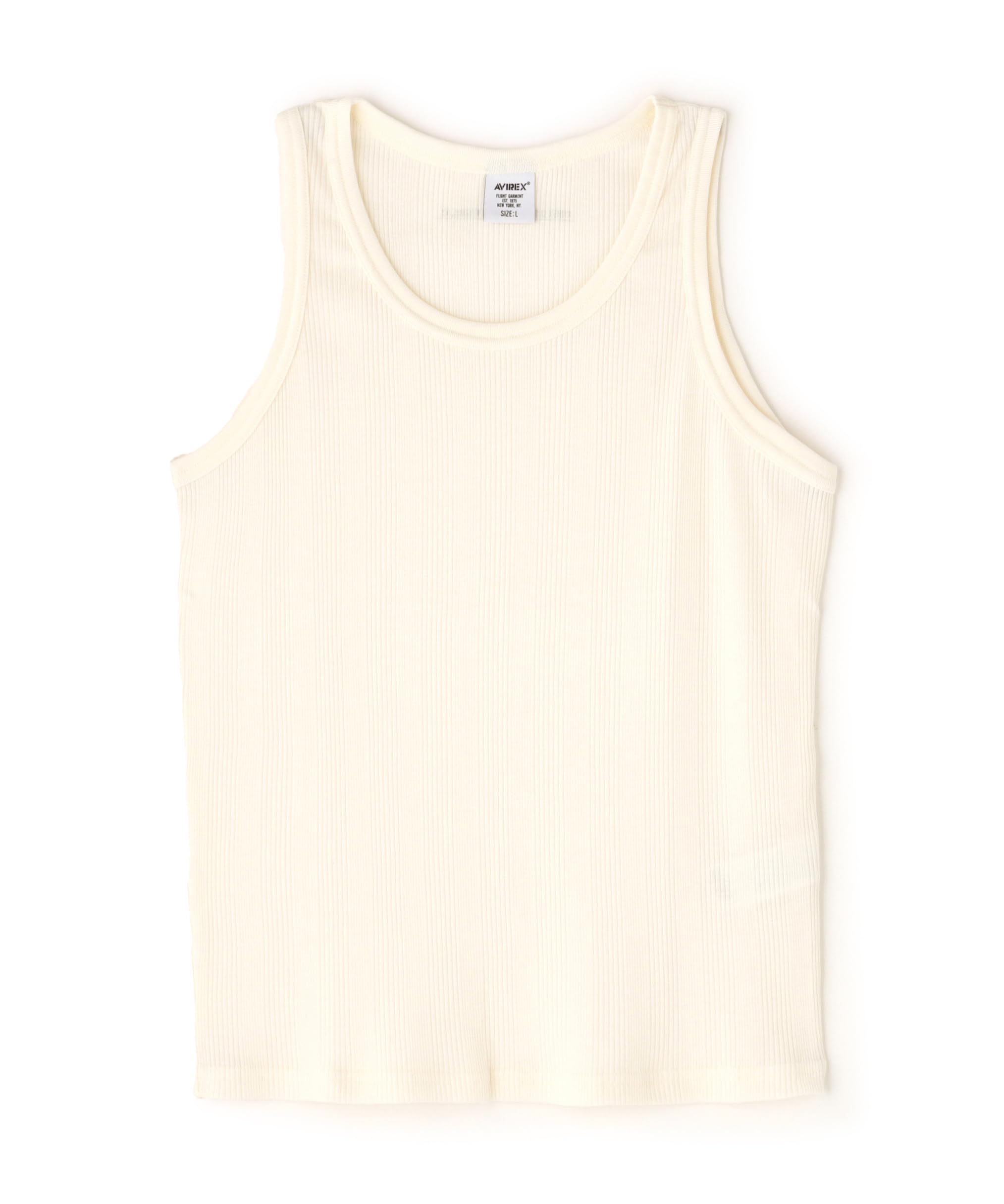 AVIREX RANDOM RIB TANK TOP Men s XL 030 white 783-5137002