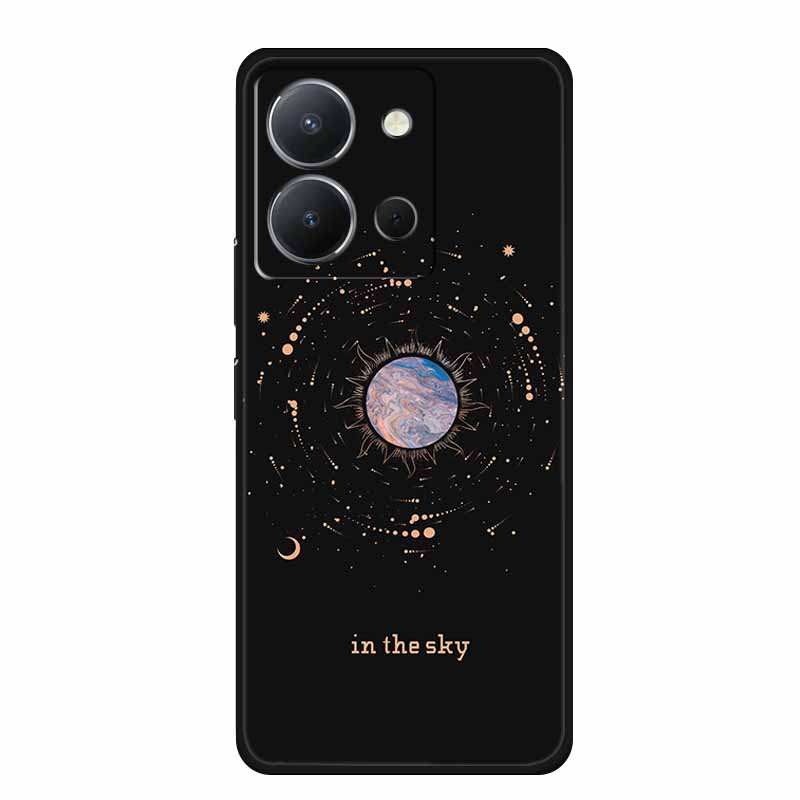 For Vivo Y36 4G Case Luxury TPU Soft Silicone Phone Cases Back Cover For VivoY36 4G Russian Version Shockproof Flowers New Funda