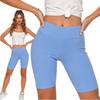 Ribbed Cycling Leggings with High Waist Fit Sports Tights MORAJ S/M Blue