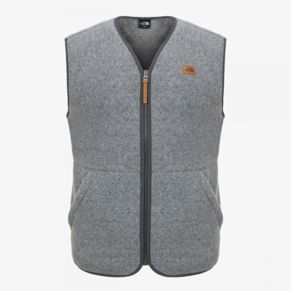 The North Face Vermo Wool Fleece Vest Light Gray Nv4fr59b LIGHT GRAY/110