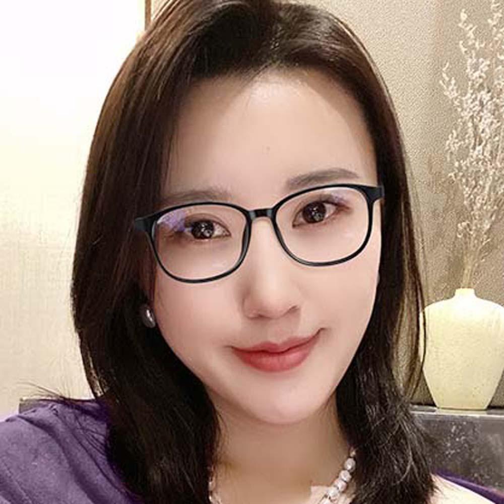 PC Unisex Plain Eyewear Transparent Gradient Frame Glasses Office Anti Blu-ray Glasses  Decorative