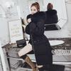 New long cotton-padded clothes women's clothing European and American loose thickened down cotton-padded clothes big fur collar jacket padded jacket w