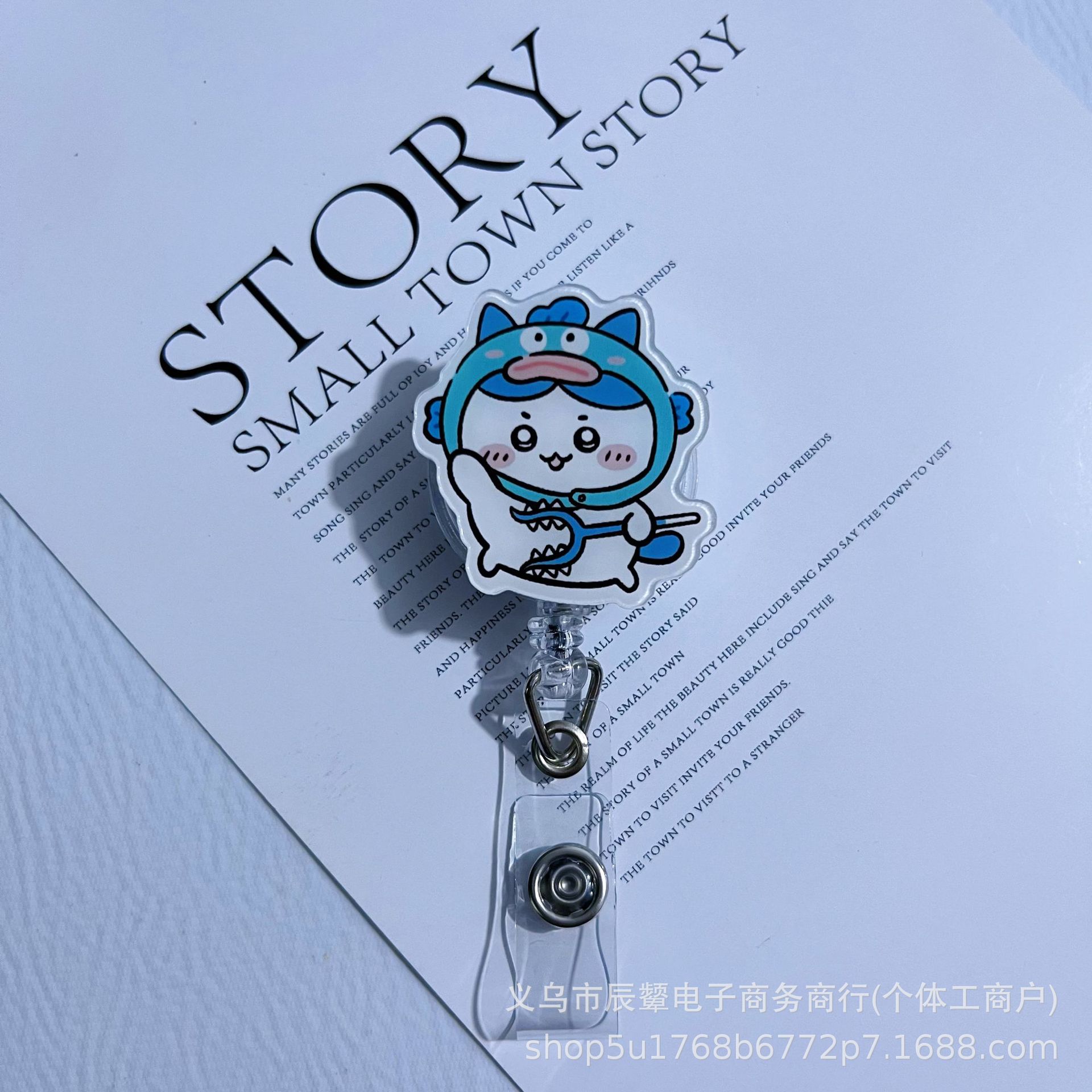 

Chiikawa Nurse ID Badge Reel Retractable Keychain Kawaii Usagi Hachi Cute Cartoon Nurse Work Badge Holder Pendant Gift