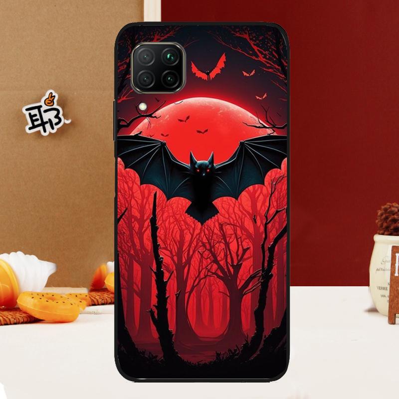 Gothic Horror Bats Full Moon For Huawei Nova 10 9 SE Nova 5T 11i 8i 3i Y90 Y91 Y70 Y60 Y61 P20 P30 P40 Lite P60 Pro Case