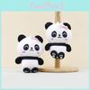 Lovely Panda Plush Figurine Cute Stuffed Animal Keychain For Collectors And Gifts