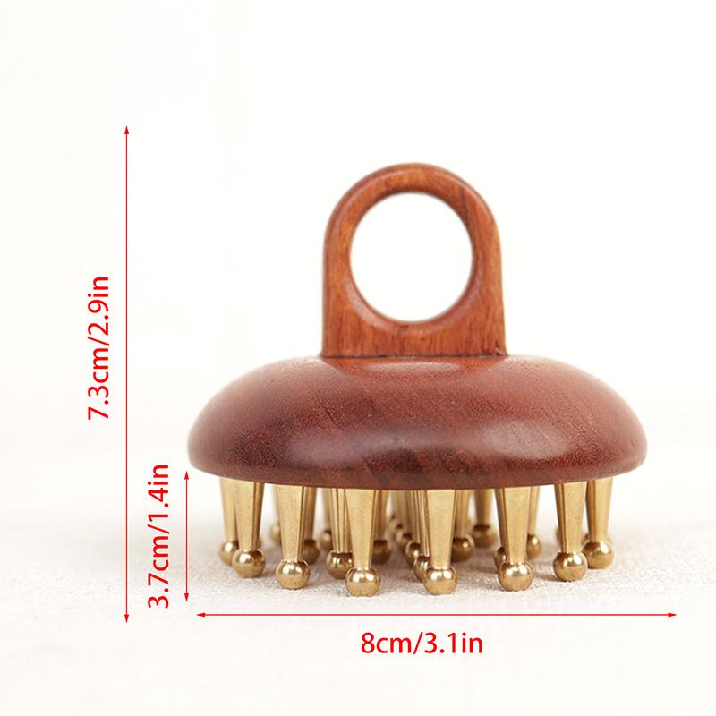 

Tooth Solid Copper Meridian Brush Red Sandalwood Handle Massage Brush Multipurpose Beauty Body Relaxation Sculpting Massage Tool