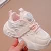 Girls' Sports Shoes 2025 Summer New Children's Knob Single Mesh Shoes Girls' Mesh Breathable Little White Shoes Medium and Old Children