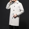 Men Casual Loose Turn Down Collar Business Trench Coat Outerwear