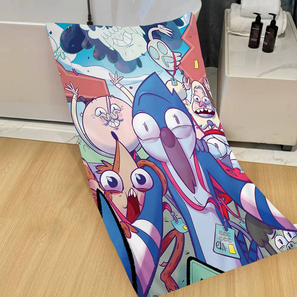 R-Regular Show Big Microfiber Beach Towels Quick Dry Towel Sand Beach Towels Pool Towel for Travel Swim Pool Yoga