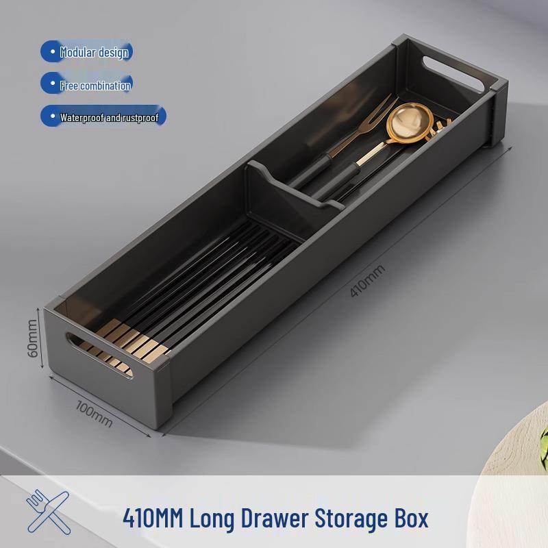 

Органайзер для кухонного ящика: Встроенные отделения для ножей, вилок и палочек для еды