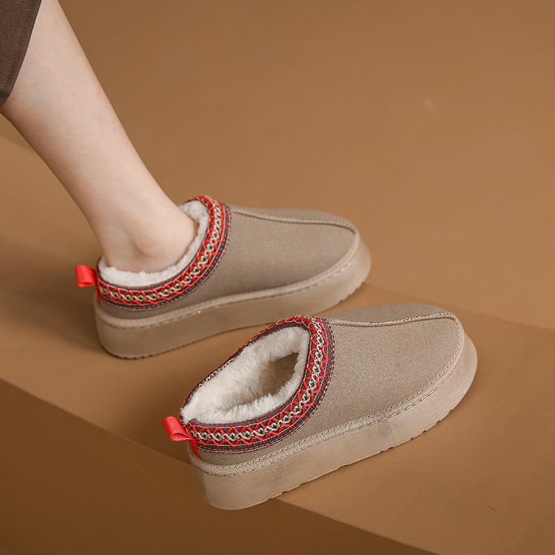 Snow Boots Women's 2023 Winter New Plush Insulation Thick Sole Casual Cotton Shoes