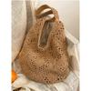 Fashion Casual Handmade Crochet Hollow Flower Woven Summer Vacation Simple Large Capacity Commuting Work Shoulder Bag