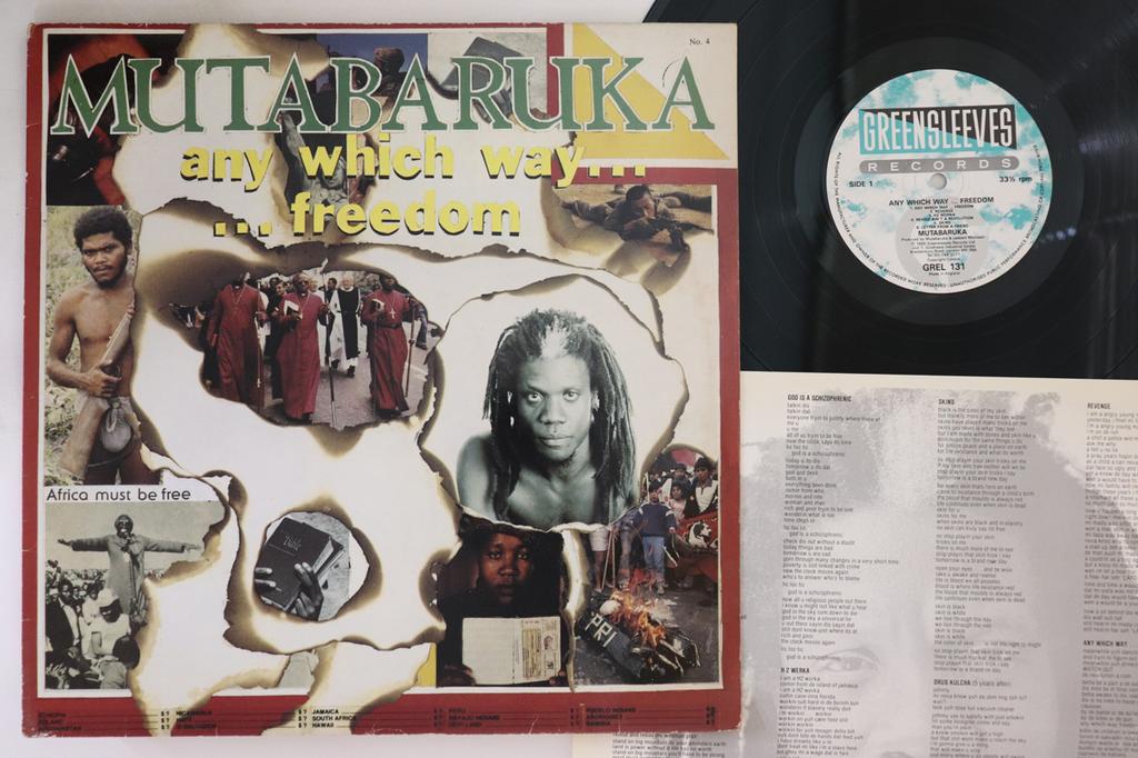 LP Record MUTABARUKA - Any Which Way Freedom GREL131 GREENSLEEVES 1989 UK Reggae, Ska & Dub Used