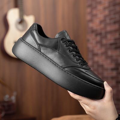 European Station High-top Board Shoes Men's Shoes Winter Velvet Muffin Platform Casual Sports Shoes Heightening Dad Shoes Men