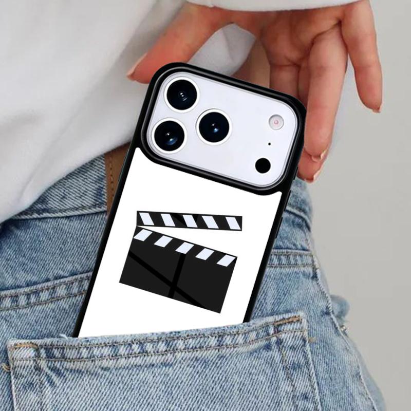 Film Movie Clapperboard Clapper Board Phone Case for iPhone 16e 15 14 13 12 17 Pro Max Plus Air 17pro Cover Coque