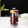 Kaffeebohnen Glas Versiegelbares Glas Tee Kaffee Pulver Gewürz Versiegelbares Aufbewahrungsglas Akazienholz Deckel Glasbehälter