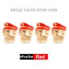 DSYCAR 4Pcs/Set Valve Caps for Tires Skull Style Universal Stem Valve Caps Attractive Dustproof Car Accessories Stem Caps1
