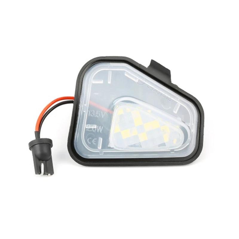 2x White LED Under Side Mirror Puddle Light Lamp For VW Volkswagen Jetta 10-15/EOS 09-11/Passat B7 2010~/CC 09-12/Scirocco 09-14
