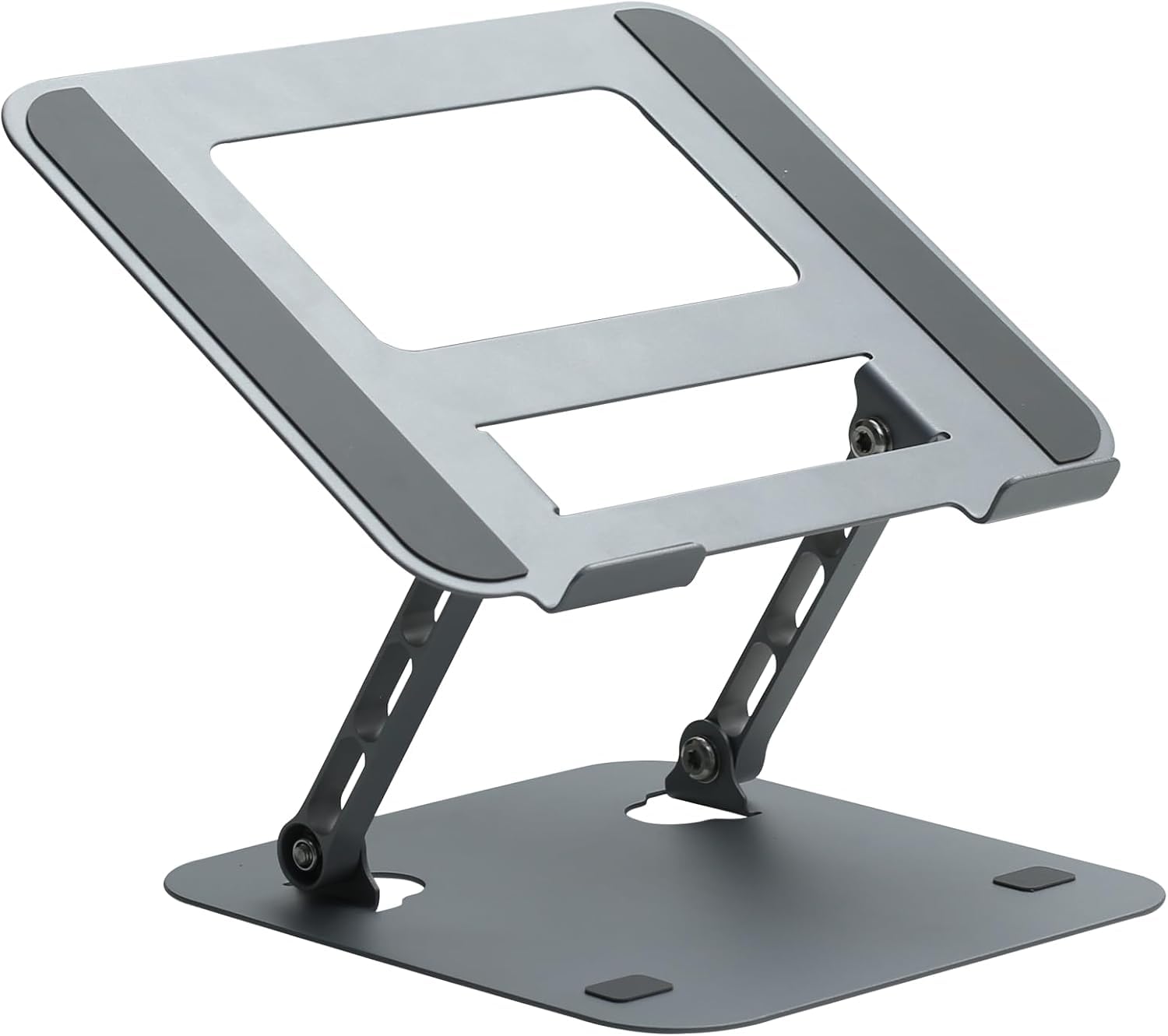 

Foldable Laptop Tablet Adjustable Height and Improves Relieves Back and Stiff Aluminum Alloy Ideal for Working from Silver Stand, Pad, Stand, Holder,