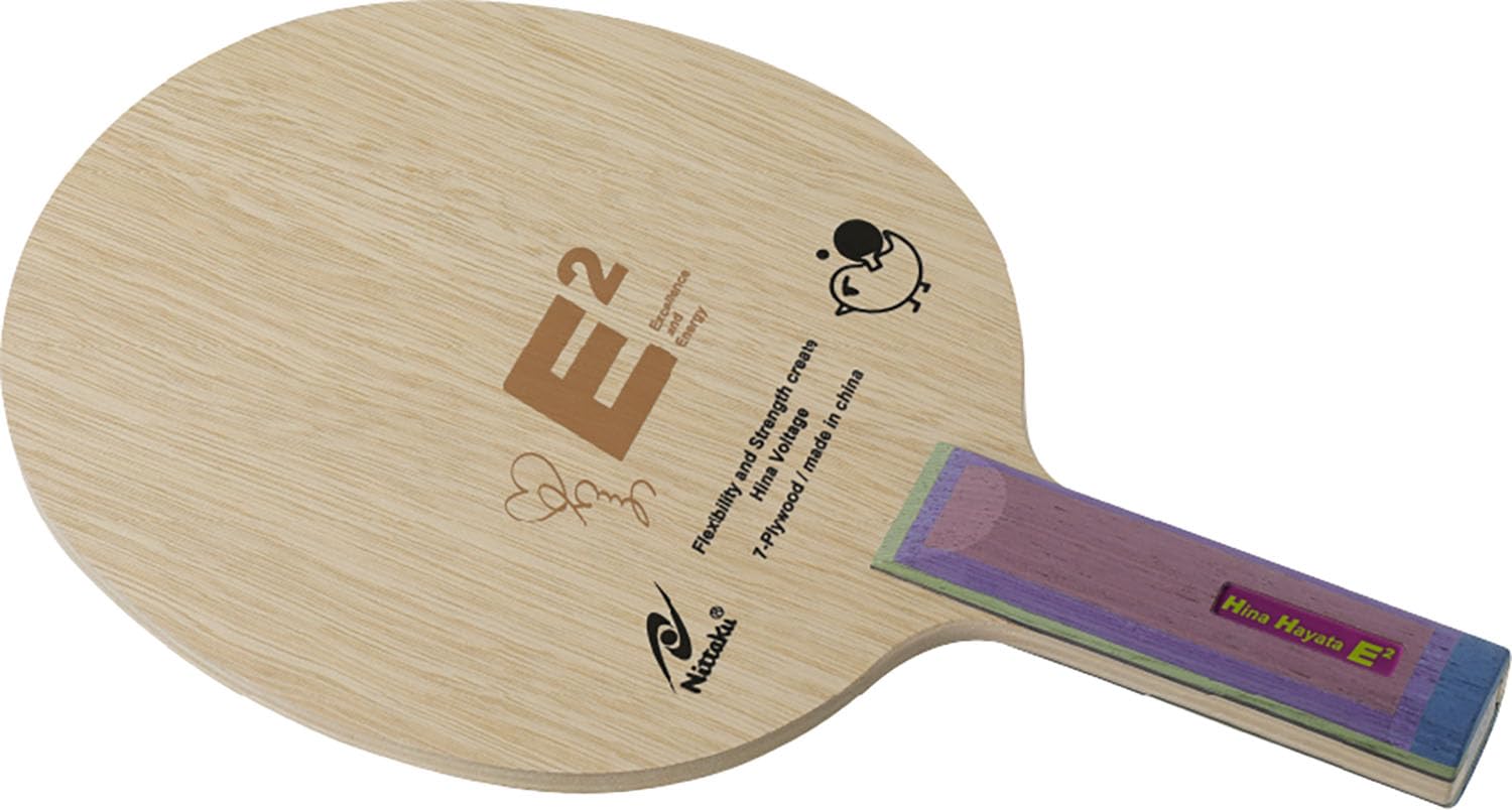 

Nittaku HINA E2 FL Наступательная ракетка для настольного тенниса с рукояткой типа «шейкхенд» (NE-6428)